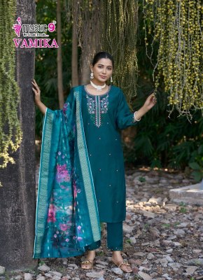 Vamika vol 1 by Mystic 9 Premium Quality Straight Suit collection with affordable rate readymade suit catalogs