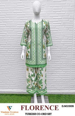 Vandana Creation Florence Vol1 Turkish Coord Set Rayon Digital Print Top And Plazzo Kurti catalogs Wholesale Product kurtis catalogs