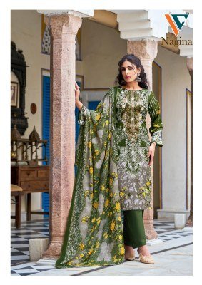 Vandana Creation Nagina Vol-05 Cotton Suit with Embroidery Neck Work And Swarovski Diamond Unstitched Wholesale kurtis catalogs