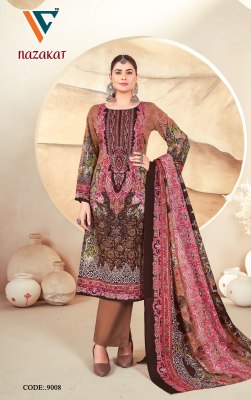 Vandana Creation Nazakat Vol 9 Unstitched Cotton Cloth Kurti Pant And Dupatta Wholesale kurtis catalogs