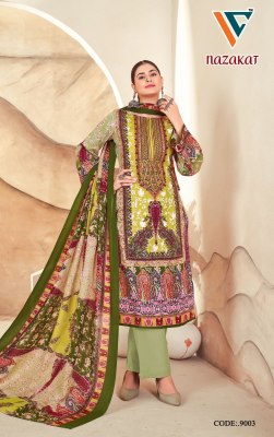 Vandana Creation Nazakat Vol 9 Unstitched Cotton Cloth Kurti Pant And Dupatta Wholesale kurtis catalogs