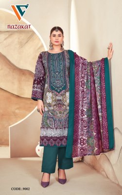 Vandana Creation Nazakat Vol 9 Unstitched Cotton Cloth Kurti Pant And Dupatta Wholesale kurtis catalogs