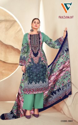 Vandana Creation Nazakat Vol 9 Unstitched Cotton Cloth Kurti Pant And Dupatta Wholesale kurtis catalogs