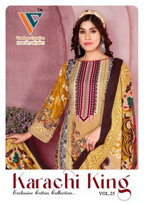 Vandana Creation New Launch Karachi King Vol 25 Stylish Unstitched Dress Material Wholesale Vandana creation