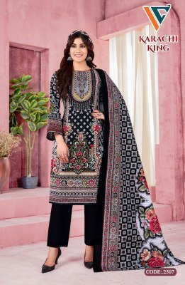 Vandana Creation New Launch Karachi King Vol 25 Stylish Unstitched Dress Material Wholesale dress material catalogs