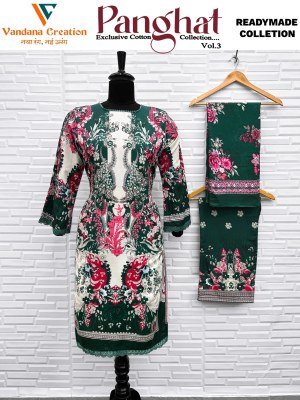 Vandana Creation Panghat Vol 03 Unstitched Printed Cotton Top with Printed Palazzo Bottom And Dupatta Pakistani Design Wholesale pakistani suit catalogs
