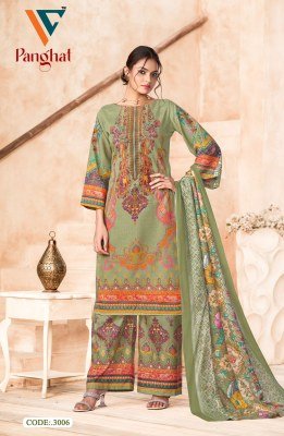 Vandana Creation Panghat Vol-03 Pakistani Print Cotton Palazzo Unstitched Suit Set Printed Palazzo, Soft Cotton Dupatta Wholesale dress material catalogs
