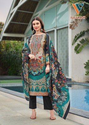 Vandana Creation Ruhani Vol 31 Unstitched Cotton Suit with Embroidery Neck Work And Digital Print Wholesale dress material catalogs