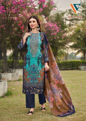 Vandana Creation Ruhani Vol 31 Unstitched Cotton Suit with Embroidery Neck Work And Digital Print Wholesale dress material catalogs