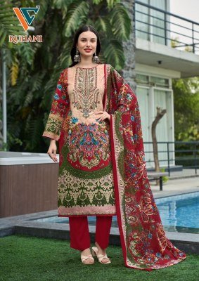 Vandana Creation Ruhani Vol 31 Unstitched Cotton Suit with Embroidery Neck Work And Digital Print Wholesale dress material catalogs