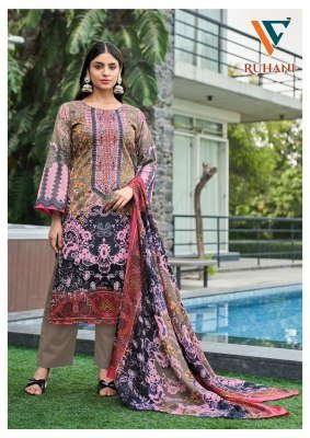 Vandana Creation Ruhani Vol 31 Unstitched Cotton Suit with Embroidery Neck Work And Digital Print Wholesale dress material catalogs