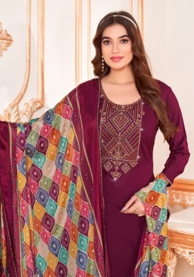Vandana fashion launch Nigaar  vol 2 fancy Pure Reyon Slub With Embroidered unstitched salwar kameez catalog at affordable rate salwar kameez catalogs