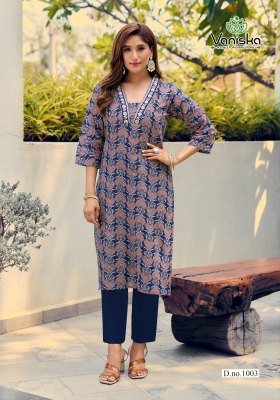 Vaniska Cotton Candy Vol 1 A-Line Cotton Kurti Pant Set (S–4XL) kurtis