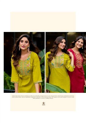 Vaniska Five Star Vol 2 Vatican Silk Kurti Heavy Embroidery Designer Kurtis Set Wholesale kurtis catalogs