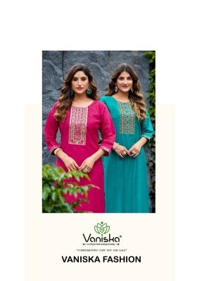 Vaniska Five Star Vol 2 Vatican Silk Kurti Heavy Embroidery Designer Kurtis Set Wholesale kurtis catalogs
