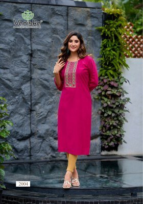 Vaniska Five Star Vol 2 Vatican Silk Kurti Heavy Embroidery Designer Kurtis Set Wholesale kurtis catalogs