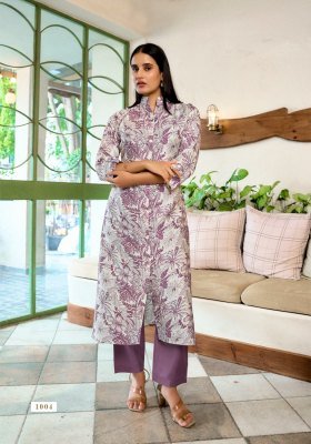 Vaniska Flower Velly Vol 1 Fancy Buttoned A Line Kurti with Vatican Pocket Bottoms Wholesale kurtis catalogs