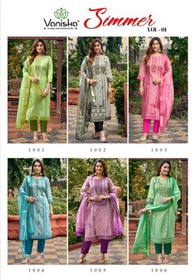 Vaniska Simmer Vol 1 Jacquard Silk Kurti Pant Set Wholesale  readymade suit catalogs