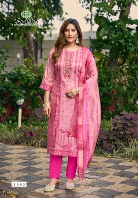 Vaniska Simmer Vol 1 Jacquard Silk Kurti Pant Set Wholesale  readymade suit catalogs