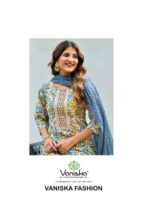 Vaniska Trendy Vol 1 Pure Cotton Kurti Set with Heavy Embroidery Wholesale kurtis catalogs