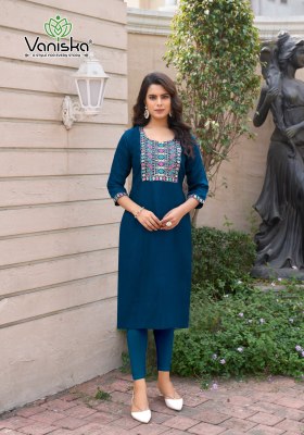 Vaniska by Candy Crush vol 1 Heavy Embroidered Fancy Kurti catalogue at affordable rate kurtis catalogs
