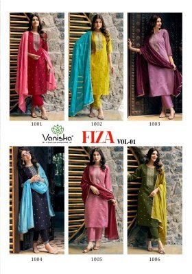 Vaniska by fiza vol 1 straight cut kurti pant and dupatta catalogue at affordable rate readymade suit catalogs
