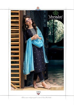 Vaniska by fiza vol 1 straight cut kurti pant and dupatta catalogue at affordable rate readymade suit catalogs