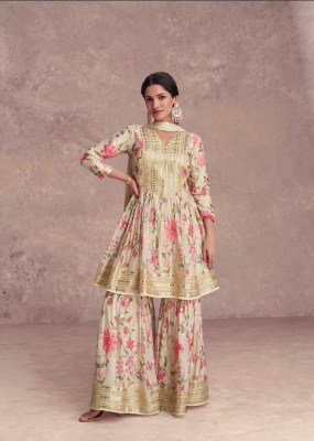 Vanshika by Gulkayara designer elegance printed sharara suit catalogue at affordable rate  readymade suit catalogs