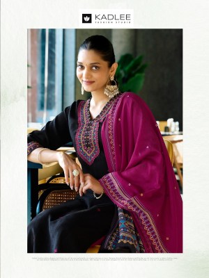 Vardan by Kadlee Viscorse thread work Fancy Top bottom and dupatta catalogue at amavi expo readymade suit catalogs