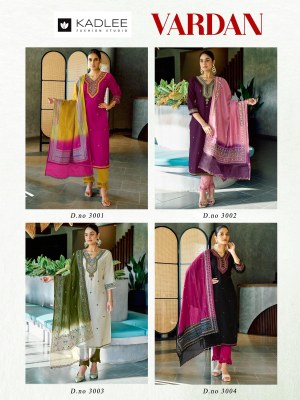 Vardan by Kadlee Viscorse thread work Fancy Top bottom and dupatta catalogue at amavi expo readymade suit catalogs