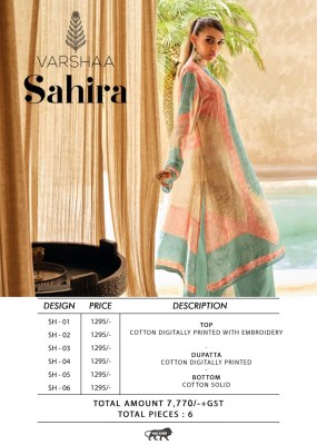 Varsha Sahira cotton digital printed exclusive salwar suit catalogue in wholesale rate salwar kameez catalogs