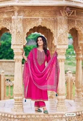 Vazi Fashion Saboori Pure Viscose Chiffon Kurti Pant Dupatta Set with Handwork Embroidery And Digital Print Organza Dupatta Wholesale kurti pant with dupatta Catalogs