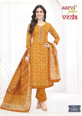 Veda Vol 1 by Aarvi Pure Cotton Printed With Kashmiri Embroidery Work readymade suit collection in low rate readymade suit catalogs