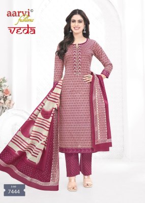 Veda Vol 1 by Aarvi Pure Cotton Printed With Kashmiri Embroidery Work readymade suit collection in low rate readymade suit catalogs