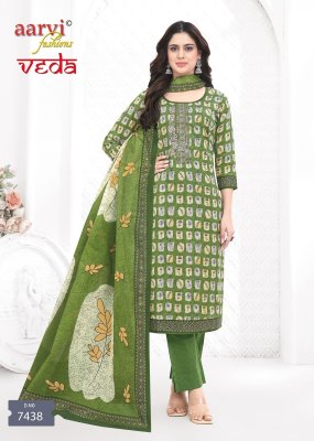 Veda Vol 1 by Aarvi Pure Cotton Printed With Kashmiri Embroidery Work readymade suit collection in low rate readymade suit catalogs