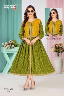 Vedanti by Deecee Flared Long Screen Serwari style Kurti  with fancy koti collection at low price kurtis catalogs