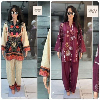 Velora Vogue Turkish Style Coord Set Linen Cotton Kurti Bulk Wholesale kurtis catalogs