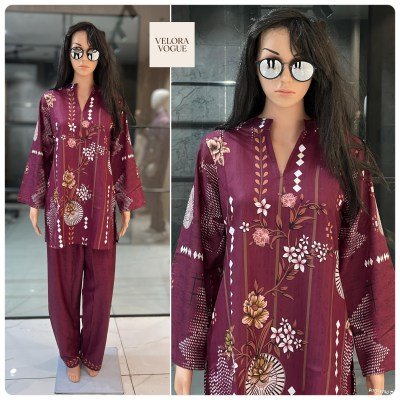Velora Vogue Turkish Style Poly Linen Co ord Set  Top and Pant wholesale kurtis co ord set catalogs