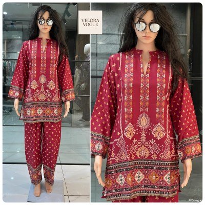 Velora Vogue Turkish Style Poly Linen Co ord Set  Top and Pant wholesale kurtis co ord set catalogs