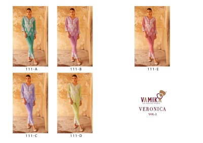 Veronica vol2 by Arihant Heavy reyon sequence work embroidered co ord set at affordable rate Size wise Combo Set