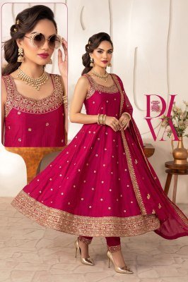 Vichitra Silk Ghera 3-Piece Suit with Manual Work & Dupatta Work Size wise Combo Set