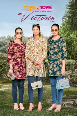Victoria vol 4 by Tips and tops Premium cotton foil prints western tops catalogue at low rate Tips and tops