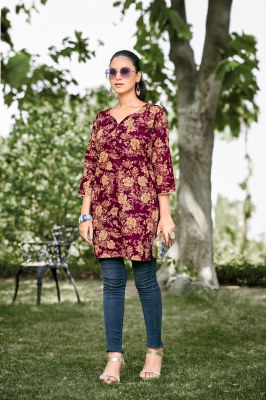 Victoria vol 4 by Tips and tops Premium cotton foil prints western tops catalogue at low rate western wear catalogs
