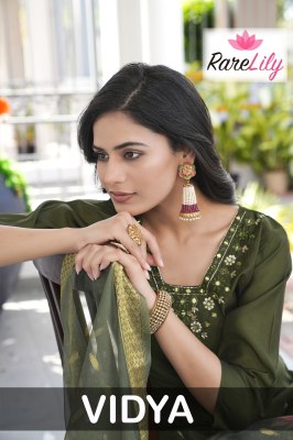 Vidhya vol 1 by Rarelly Roman Silk Handwork Readymade suit catalogue at affordable rate Amavi