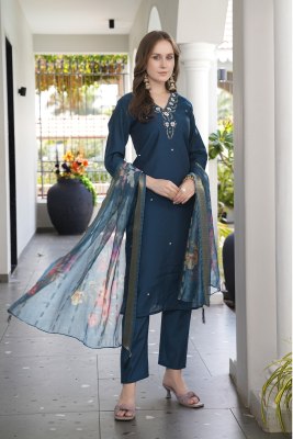Vidhya vol 1 by Rarelly Roman Silk Handwork Readymade suit catalogue at affordable rate readymade suit catalogs