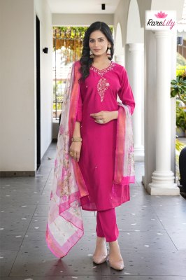 Vidhya vol 1 by Rarelly Roman Silk Handwork Readymade suit catalogue at affordable rate readymade suit catalogs