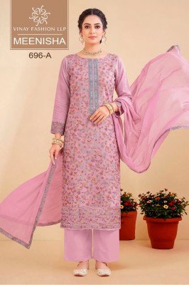 Vinay Kuleesh Meenisha Viscose Muslin Jacquard Dress Material dress material catalogs