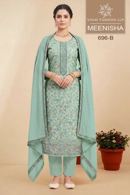 Vinay Kuleesh Meenisha Viscose Muslin Jacquard Dress Material dress material catalogs