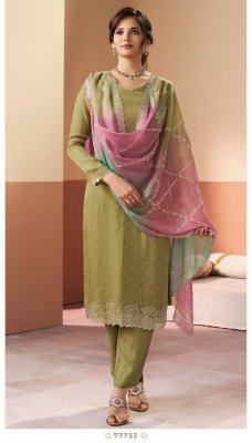 Vinay Kuleesh Ranggatt Premium Glitter Silk Dress Material Collection dress material catalogs