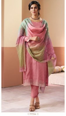 Vinay Kuleesh Ranggatt Premium Glitter Silk Dress Material Collection dress material catalogs